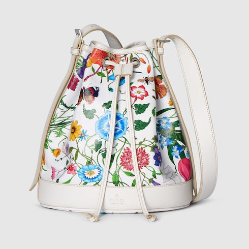 Gucci Venice small bucket bag - white and multicolor canvas