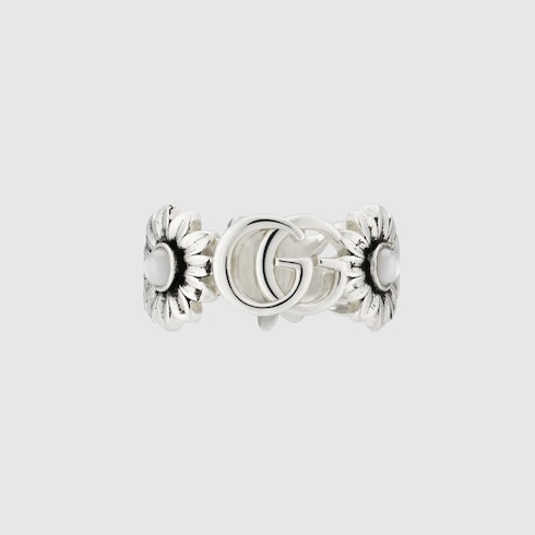 GG Marmont mother of pearl ring - 925 sterling silver