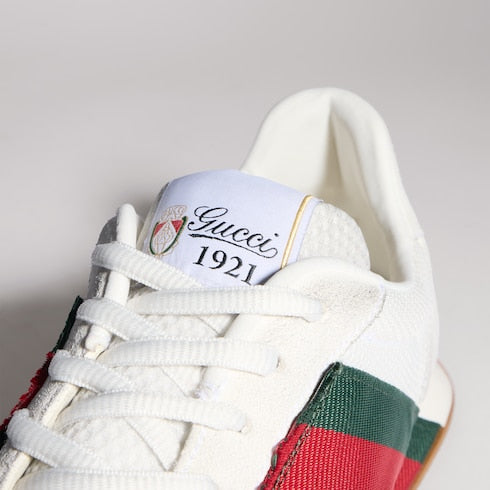 Men's Gucci Tempo sneaker - white mesh and suede