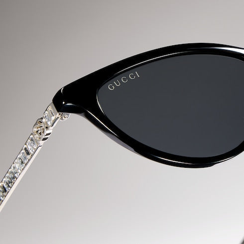 Cat-eye frame sunglasses - black