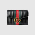 GG Marmont bi-fold card case - black leather