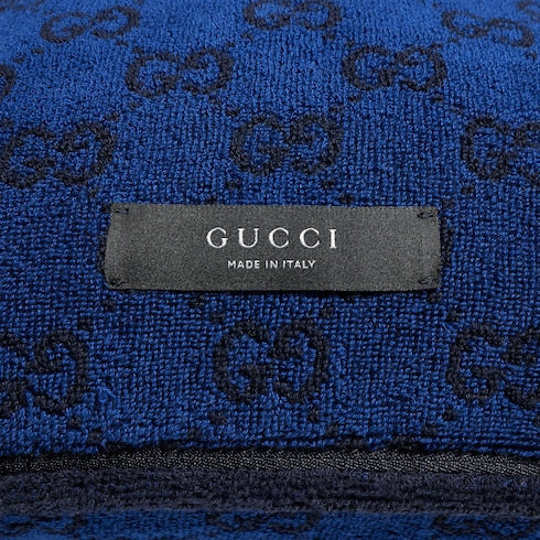 GG cotton cushion - blue GG cotton