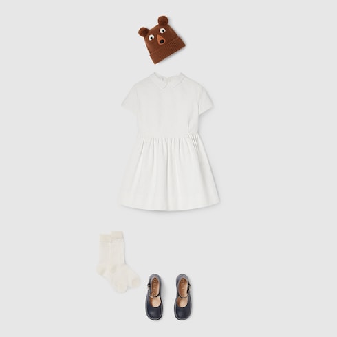 Children's GG cotton dress - off white