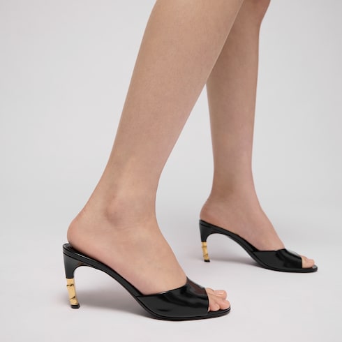 Women's Castello slide - black leather