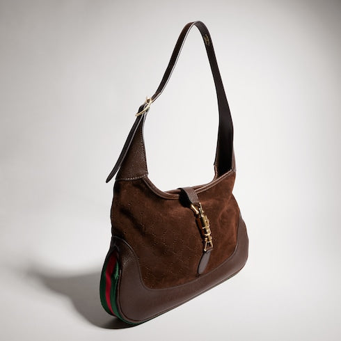 Gucci Jackie 1961 medium shoulder bag - dark brown GG suede