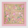 Printed GG silk twill carré - multicolor