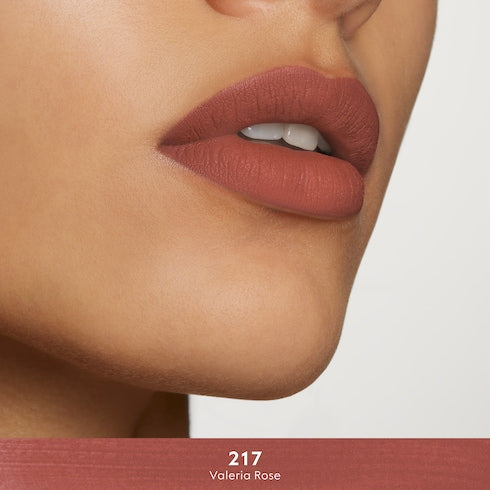 124 Emilie Brown, Rouge à Lèvres Liquide Mat Lipstick - 217 Valeria Rose