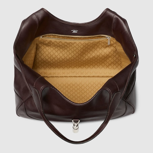 Mercato medium tote bag - dark brown leather