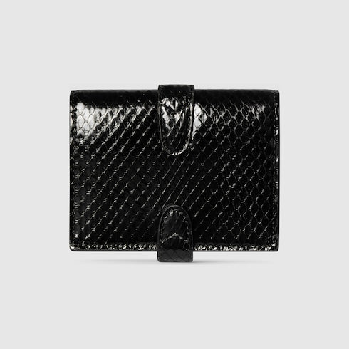 Gucci Jackie python medium wallet - black