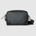 GG Emblem small crossbody bag - black fabric