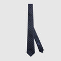 GG silk jacquard tie - blue