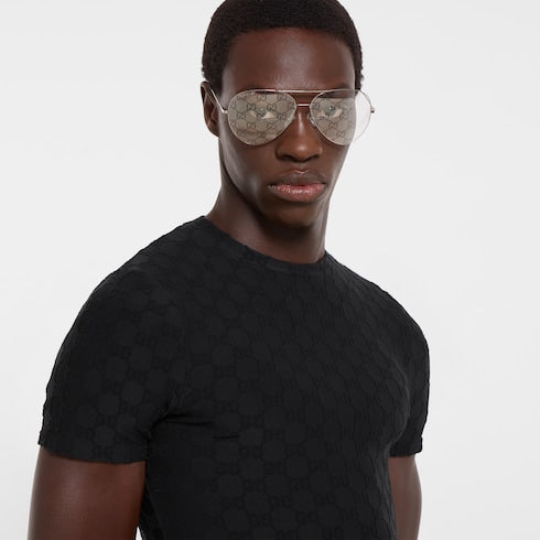 GG stretch jersey T-shirt - black