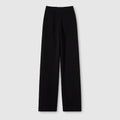 Technical stretch wool pants - black