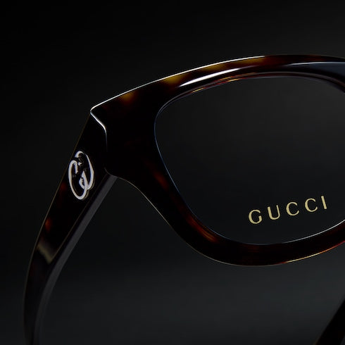 Geometric optical frame - brown tortoiseshell