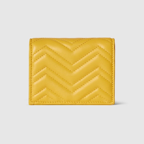 GG Marmont small wallet - yellow leather