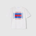 Children's cotton T-shirt with print - white