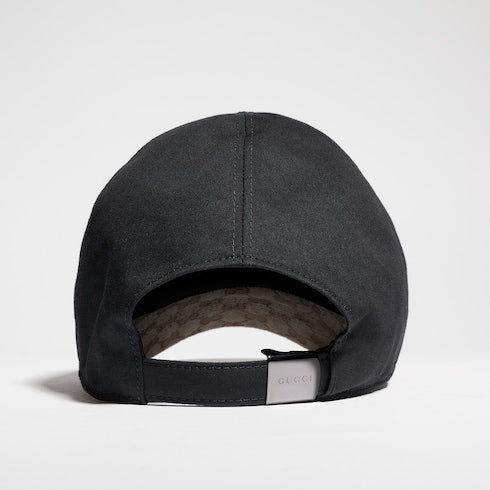 Cotton canvas baseball hat - black
