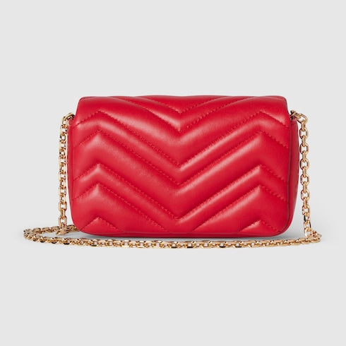 GG Marmont mini shoulder bag - bright red leather