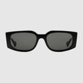 Rectangular-frame sunglases - black injection