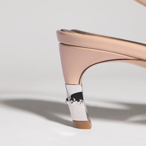 Women's Castello slingback - pink beige leather