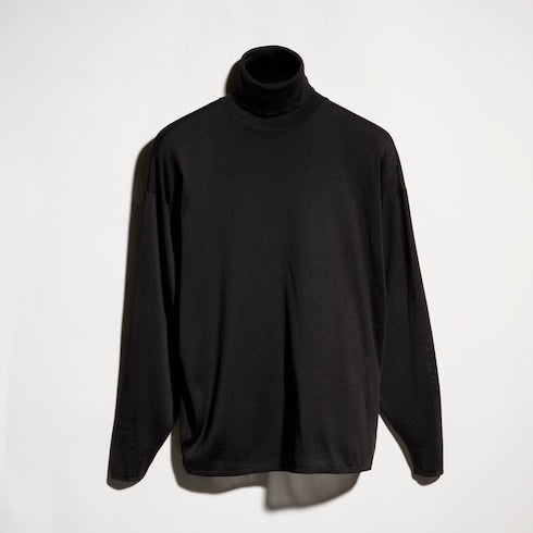 Extra fine silk sweater - black