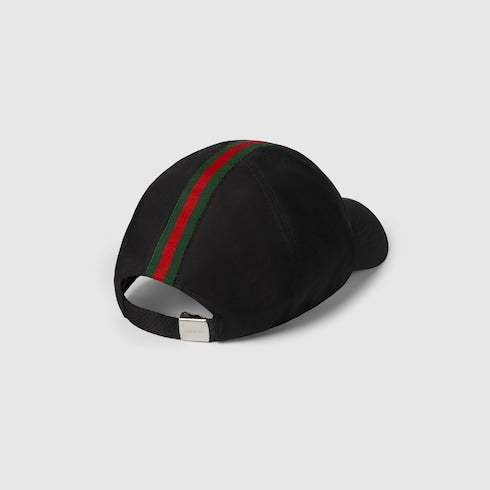 Cotton baseball hat with Web - black