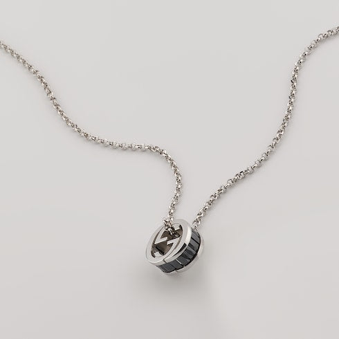 Gucci Interlocking crystal pendant necklace - 925 sterling silver