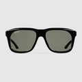 Square frame sunglasses - black