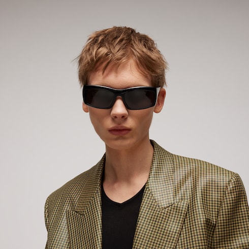 Rectangular frame sunglasses - black