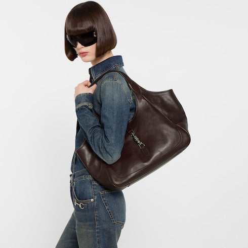 Mercato medium tote bag - dark brown leather