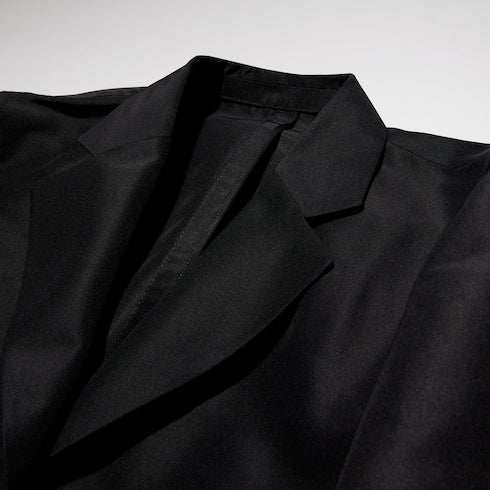 Fine silk faille jacket - black