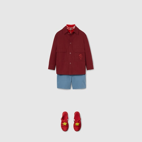 Children's cotton jacket - rosso ancora red
