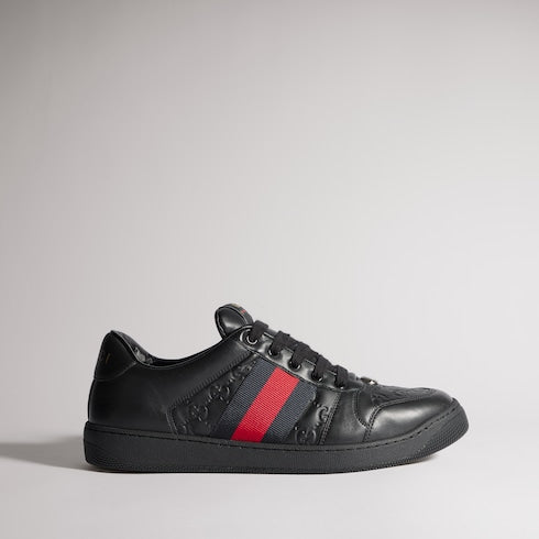 Men's Screener sneaker - black leather