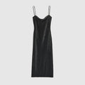Jersey dress with iridescent effect - black