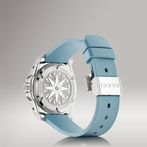Gucci Dive watch, 36mm - light blue rubber