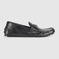 Men's driver with Gucci crest - black leather
