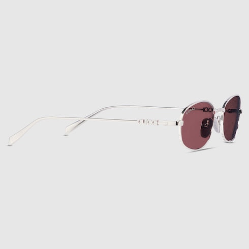 Oval frame sunglasses - silver