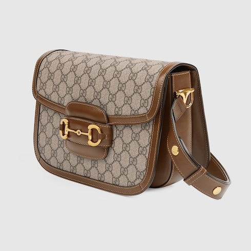 GG Supreme / Brown Gucci 1955 Horsebit Shoulder Bag - GG Supreme / Brown