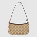 Gossip small shoulder bag - sand and brown GG canvas