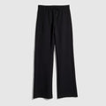 Stretch cotton jersey sportswear pants - black