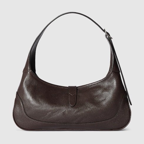 Jackie Slim medium shoulder bag - dark brown leather