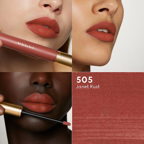124 Emilie Brown, Rouge à Lèvres Liquide Mat Lipstick - 505​ Janet ​Rust