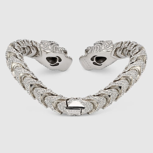 Dionysus bangle bracelet - palladium-toned brass