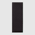 GG wool silk jacquard stole - black