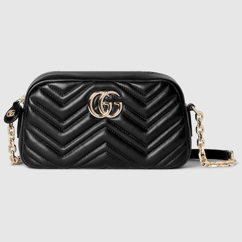 GG Marmont small camera bag - black leather