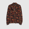 Printed silk shirt - black and red
