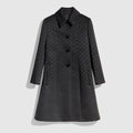 GG viscose jacquard coat - black