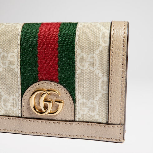 Ophidia card case wallet - beige and white Supreme