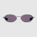 Oval frame sunglasses - dark ruthenium