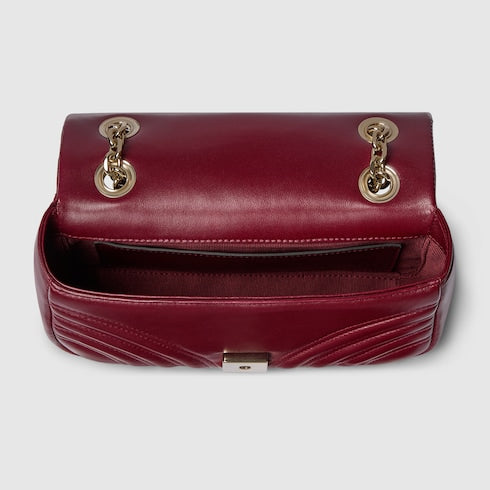 GG Marmont small shoulder bag - Rosso Ancora red leather